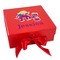 Girl Flying on a Dragon Gift Boxes with Magnetic Lid - Red - Front