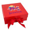 Girl Flying on a Dragon Gift Box with Magnetic Lid - Red (Personalized)