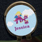 Girl Flying on a Dragon Golf Ball Marker Hat Clip - Gold - Close Up