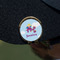 Girl Flying on a Dragon Golf Ball Marker Hat Clip - Gold - On Hat