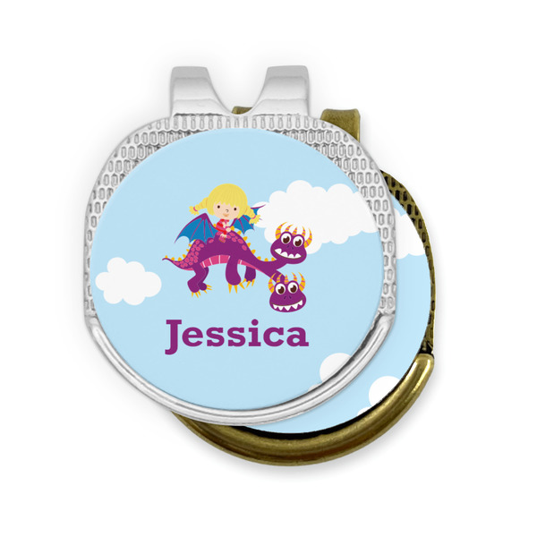 Girl Flying on a Dragon Golf Ball Marker Hat Clip - PARENT/MAIN