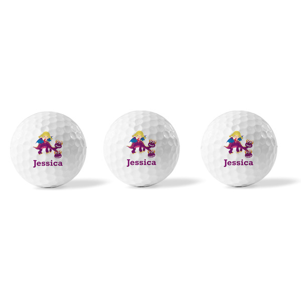Girl Flying on a Dragon Golf Balls - Generic - Set of 3 - APPROVAL