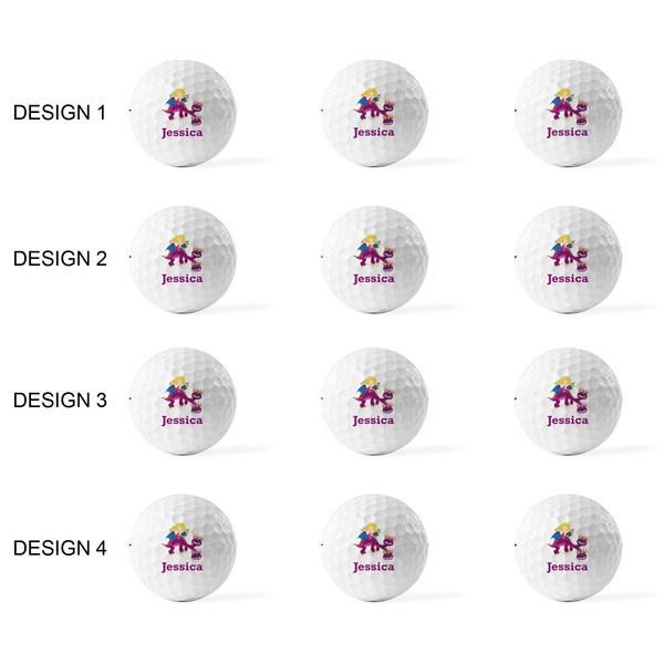 Girl Flying on a Dragon Golf Balls - Titleist - Set of 12 - APPROVAL