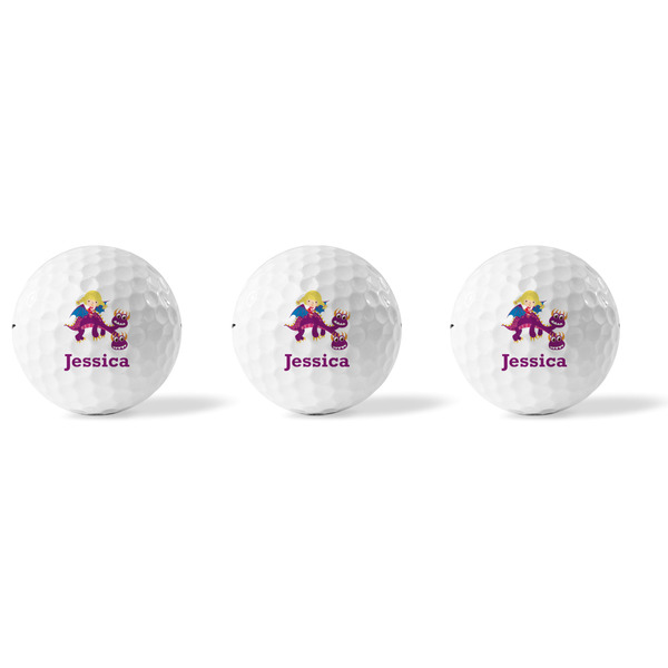 Girl Flying on a Dragon Golf Balls - Titleist - Set of 3 - APPROVAL