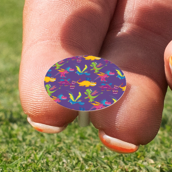 Girl Flying on a Dragon Golf Tees & Ball Markers Set - Marker