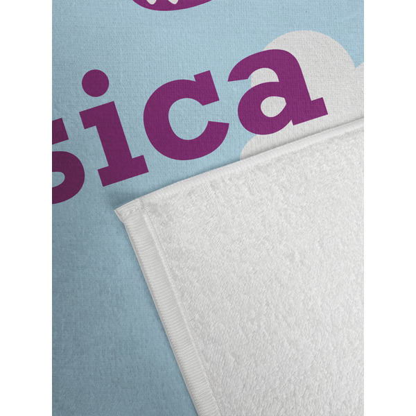 Girl Flying on a Dragon Golf Towel - Detail