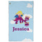 Girl Flying on a Dragon Golf Towel - Poly-Cotton Blend - Large w/ Name or Text