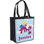Girl Flying on a Dragon Grocery Bag (Personalized)