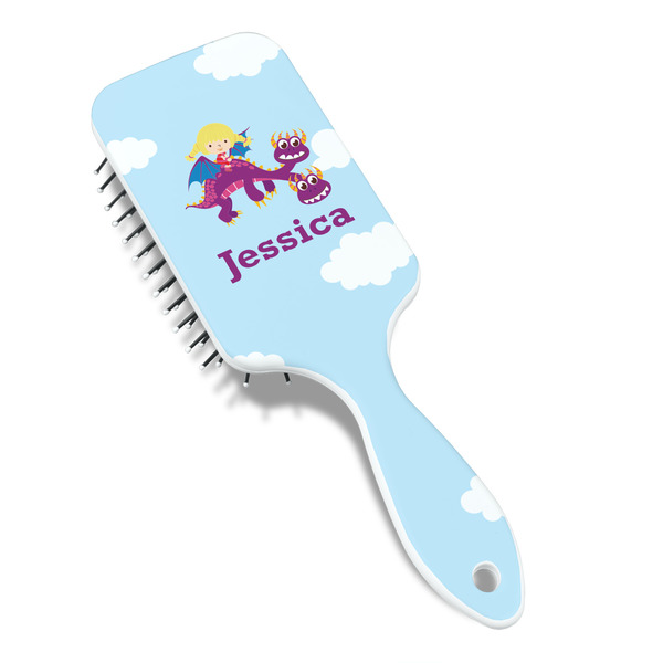 Girl Flying on a Dragon Hair Brush - Angle View