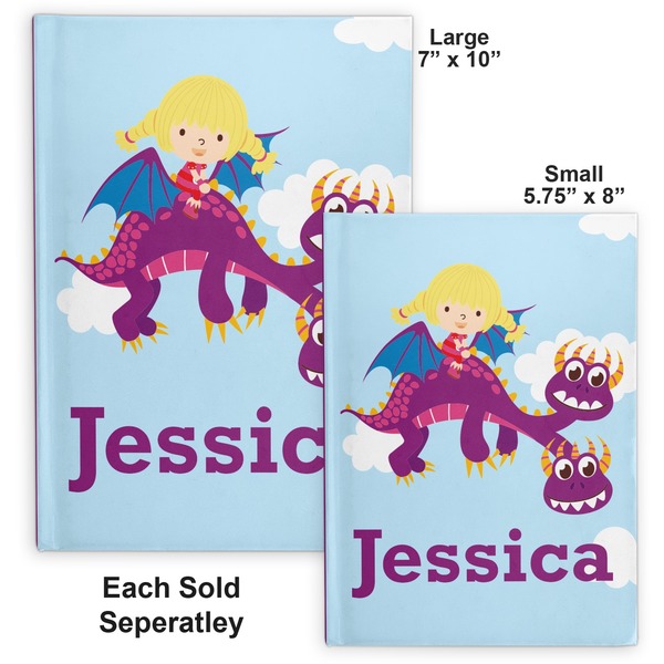 Girl Flying on a Dragon Hard Cover Journal - Compare