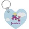 Girl Flying on a Dragon Heart Keychain (Personalized)
