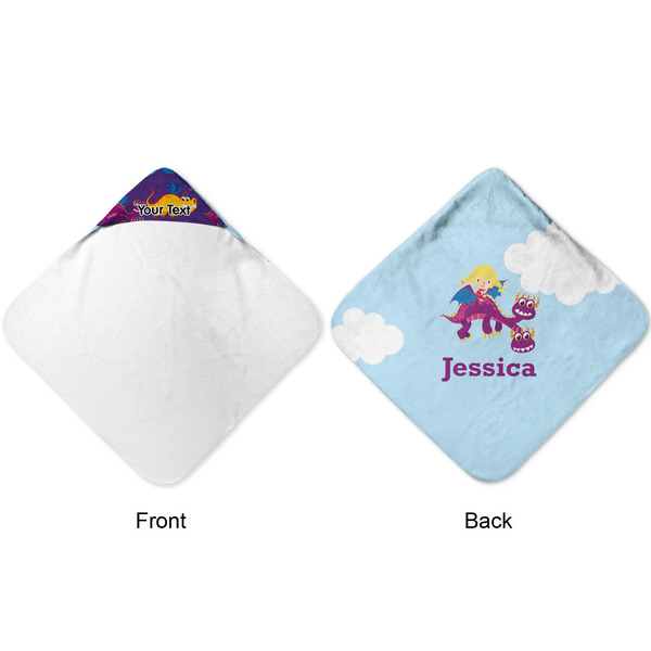 Girl Flying on a Dragon Hooded Baby Towel- Approval