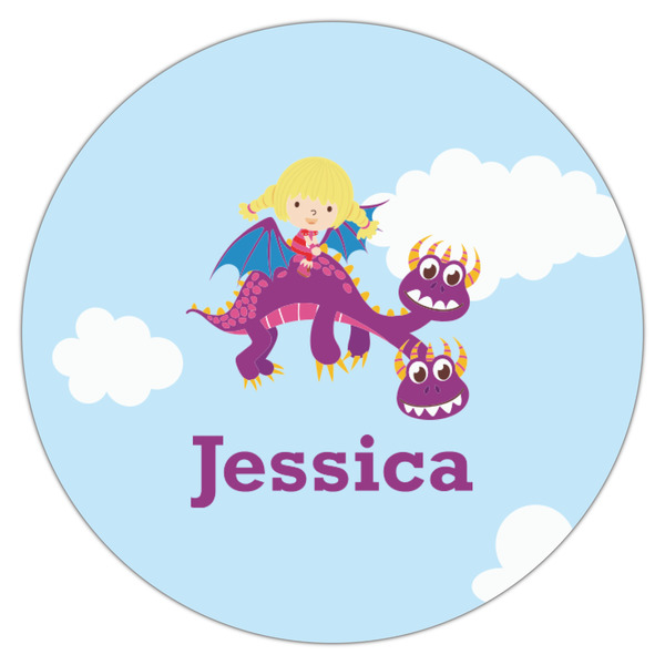 Girl Flying on a Dragon Icing Circle - Small - Single