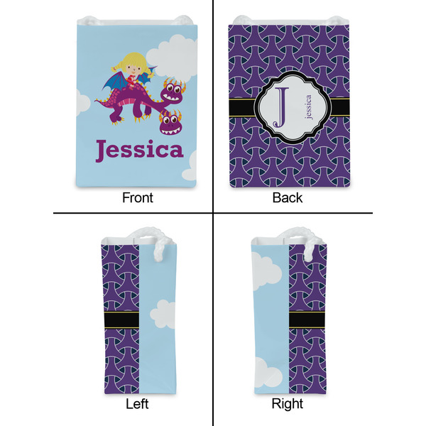 Girl Flying on a Dragon Jewelry Gift Bag - Gloss - Approval