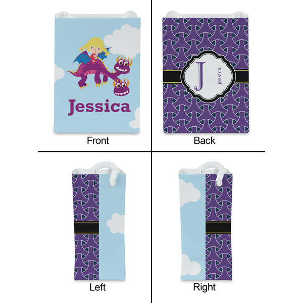 Girl Flying on a Dragon Jewelry Gift Bag - Matte - Approval