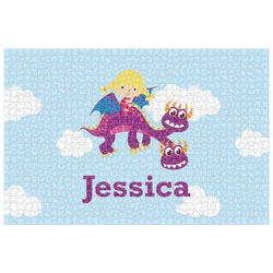 Girl Flying on a Dragon 1014 pc Jigsaw Puzzle (Personalized)