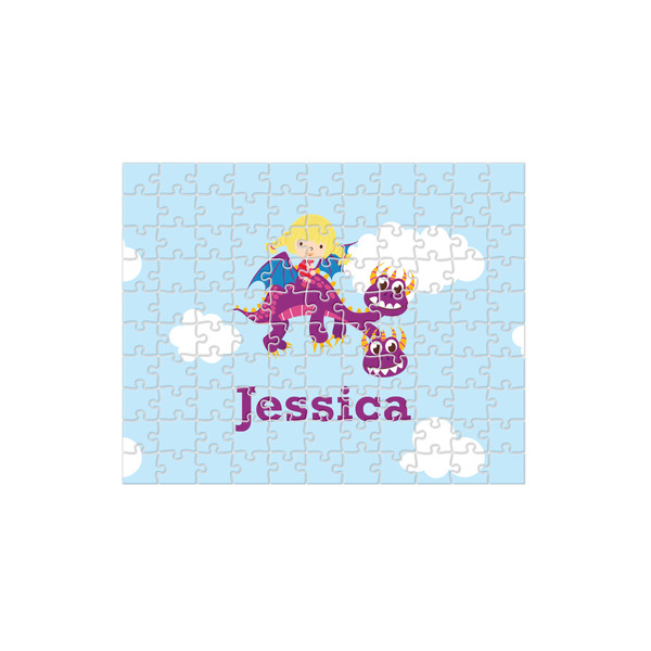 Custom Girl Flying on a Dragon 110 pc Jigsaw Puzzle (Personalized)