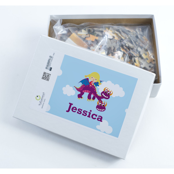 Girl Flying on a Dragon Jigsaw Puzzle 252 Piece - Box