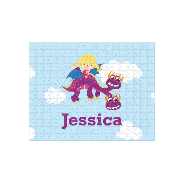 Custom Girl Flying on a Dragon 252 pc Jigsaw Puzzle (Personalized)