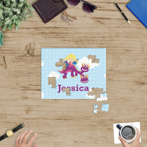 Girl Flying on a Dragon Jigsaw Puzzle 252 Piece - In Context