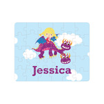 Girl Flying on a Dragon Jigsaw Puzzles (Personalized)
