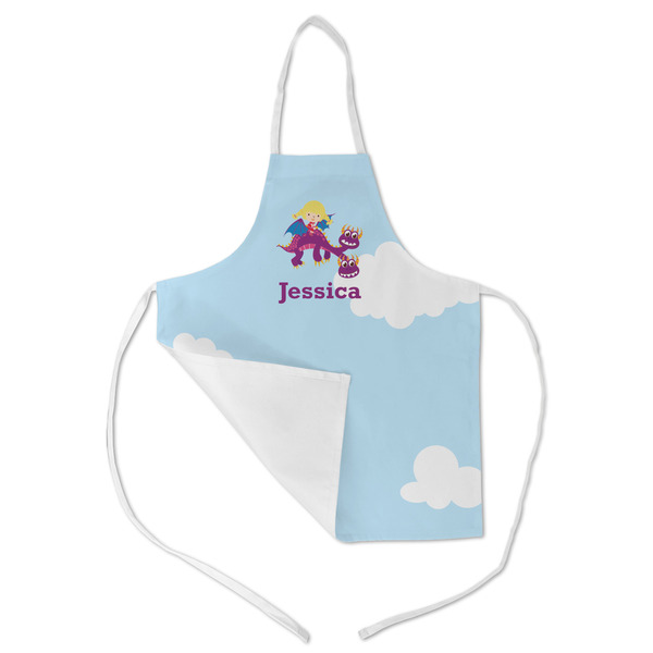 Girl Flying on a Dragon Kid's Aprons - Medium - Main (med/lrg)