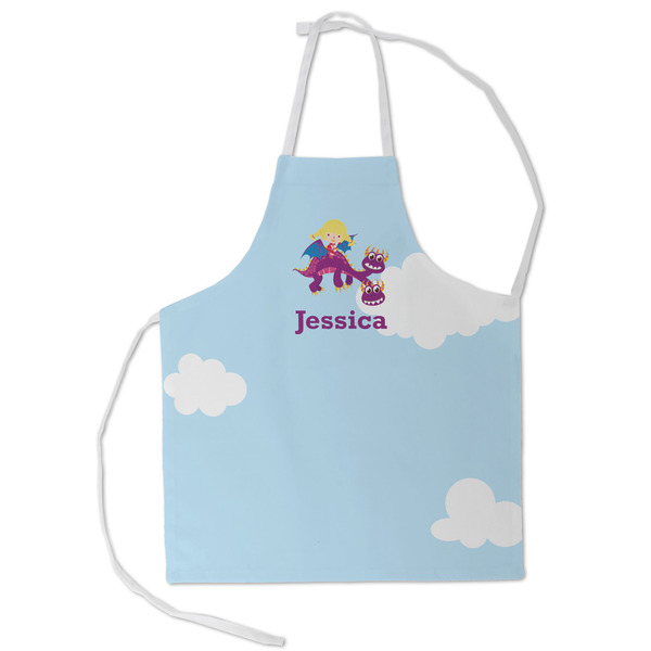 Custom Girl Flying on a Dragon Kid's Apron - Small (Personalized)