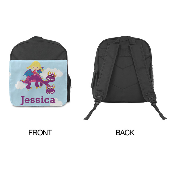 Girl Flying on a Dragon Kid's Backpack - Approval