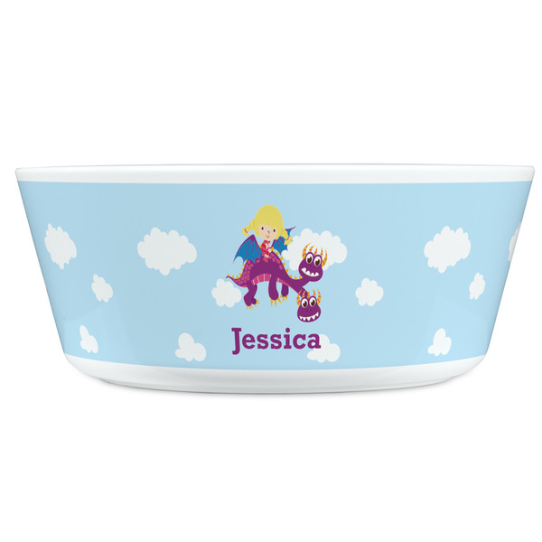 Girl Flying on a Dragon Kids Bowls - FRONT