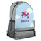 Girl Flying on a Dragon Large Backpack - Gray - Angled View