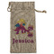 Girl Flying on a Dragon Large Burlap Gift Bags - Front