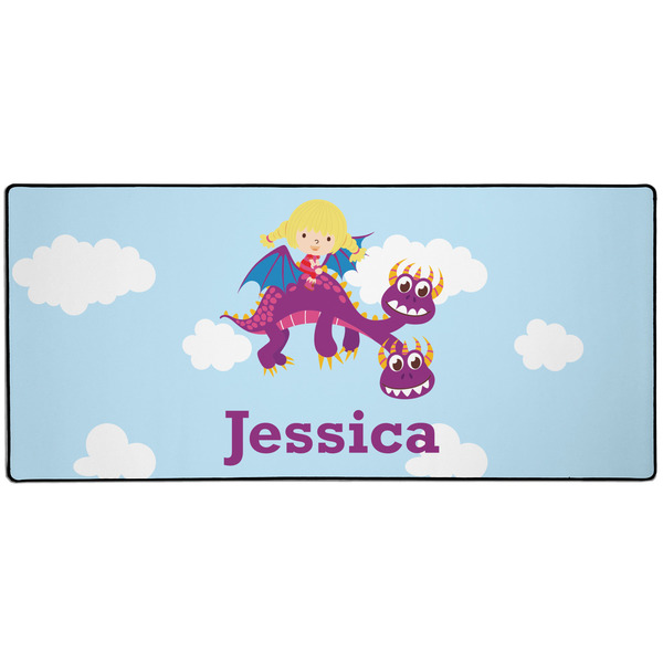 Custom Girl Flying on a Dragon Gaming Mouse Pad (Personalized)