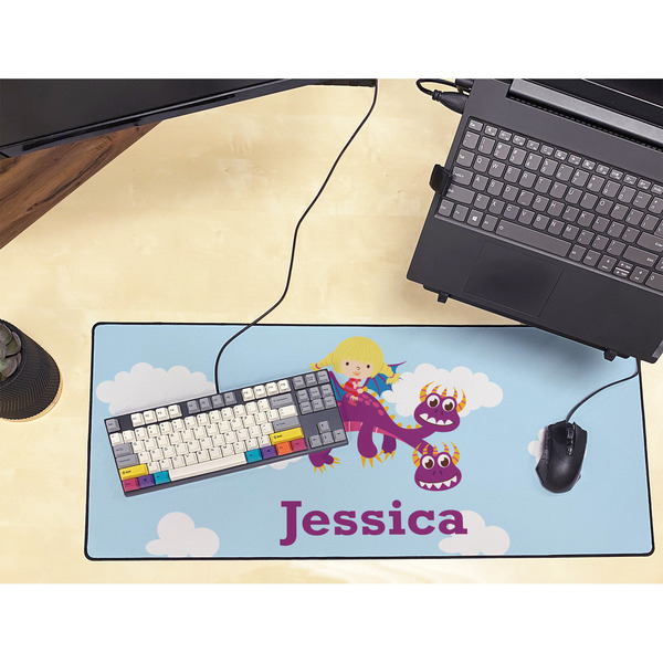 Girl Flying on a Dragon Large Gaming Mats - LIFESTYLE