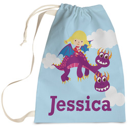 Girl Flying on a Dragon Laundry Bag - Large (Personalized)