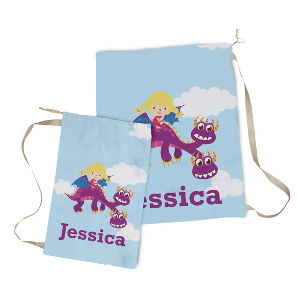 Girl Flying on a Dragon Laundry Bag - Both Bags