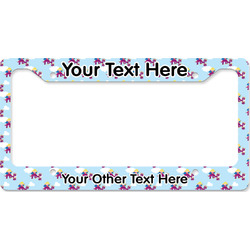 Girl Flying on a Dragon License Plate Frame - Style B (Personalized)