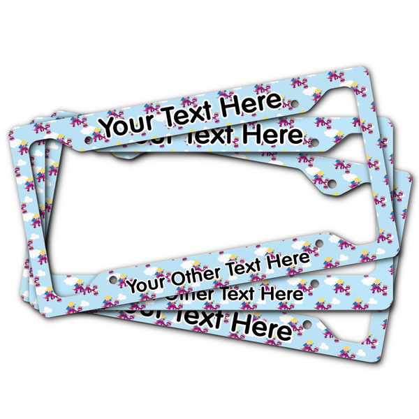 Girl Flying on a Dragon License Plate Frames - (PARENT MAIN)
