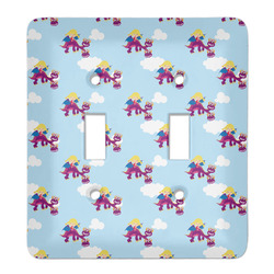 Girl Flying on a Dragon Light Switch Cover (2 Toggle Plate)
