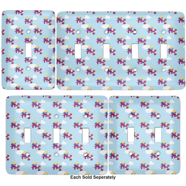 Girl Flying on a Dragon Light Switch Covers all sizes