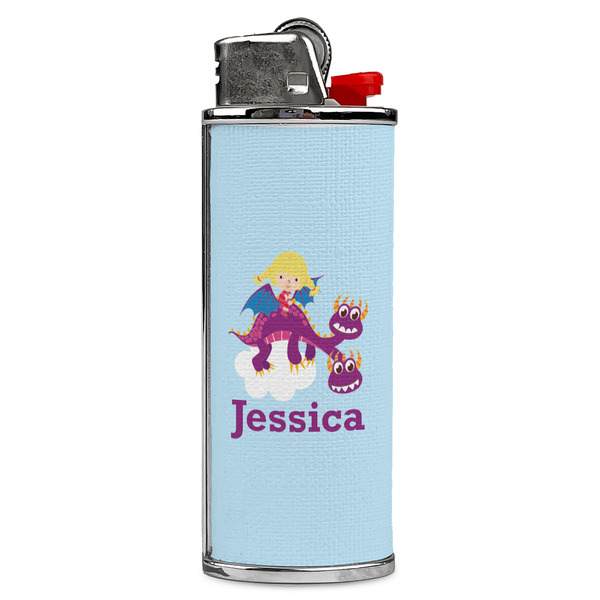 Custom Girl Flying on a Dragon Case for BIC Lighters (Personalized)