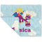 Girl Flying on a Dragon Linen Placemat - Folded Corner (double side)