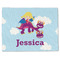 Girl Flying on a Dragon Single-Sided Linen Placemat - Single w/ Name or Text