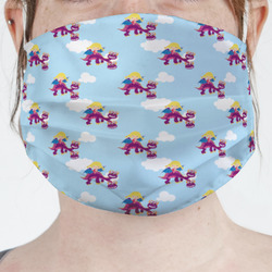 Girl Flying on a Dragon Face Mask Cover