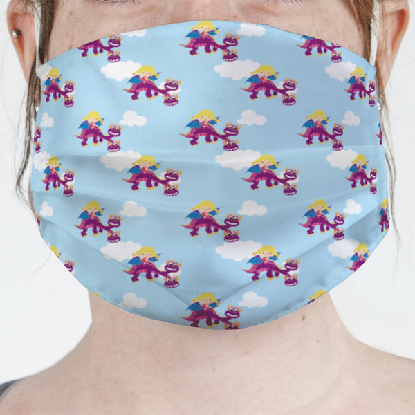 Custom Girl Flying on a Dragon Face Mask Cover