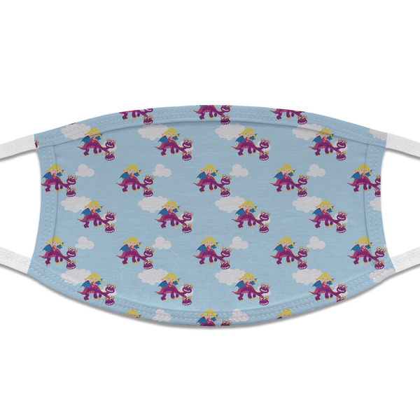 Custom Girl Flying on a Dragon Cloth Face Mask (T-Shirt Fabric)