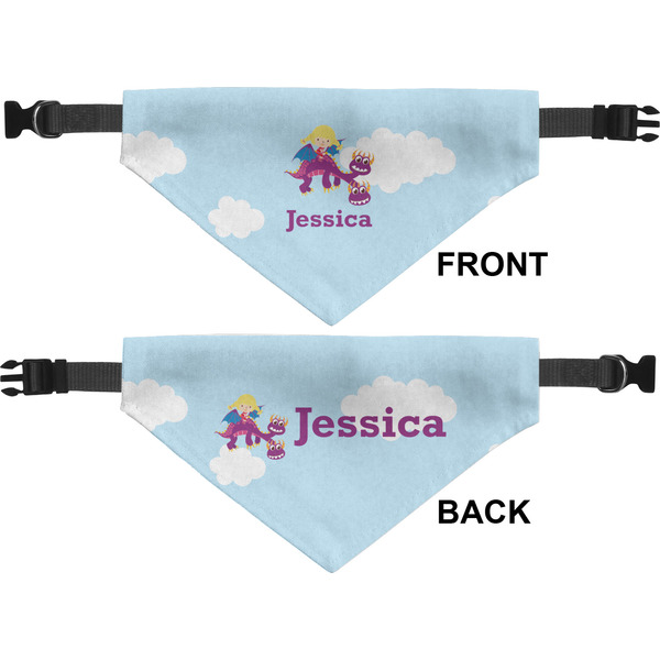 Girl Flying on a Dragon Medium Dog Bandana Approval