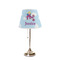 Girl Flying on a Dragon Poly Film Empire Lampshade - On Stand