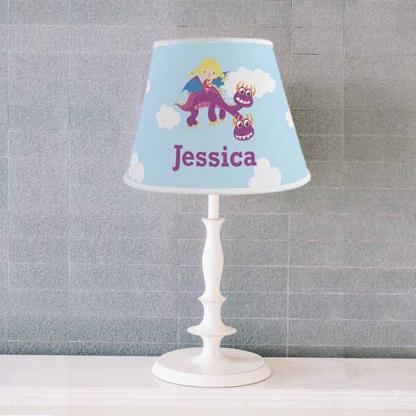 Girl Flying on a Dragon Poly Film Empire Lampshade - Lifestyle