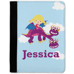 Girl Flying on a Dragon Notebook Padfolio - Medium w/ Name or Text
