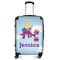 Girl Flying on a Dragon Suitcase - 24" Medium - Checked (Personalized)
